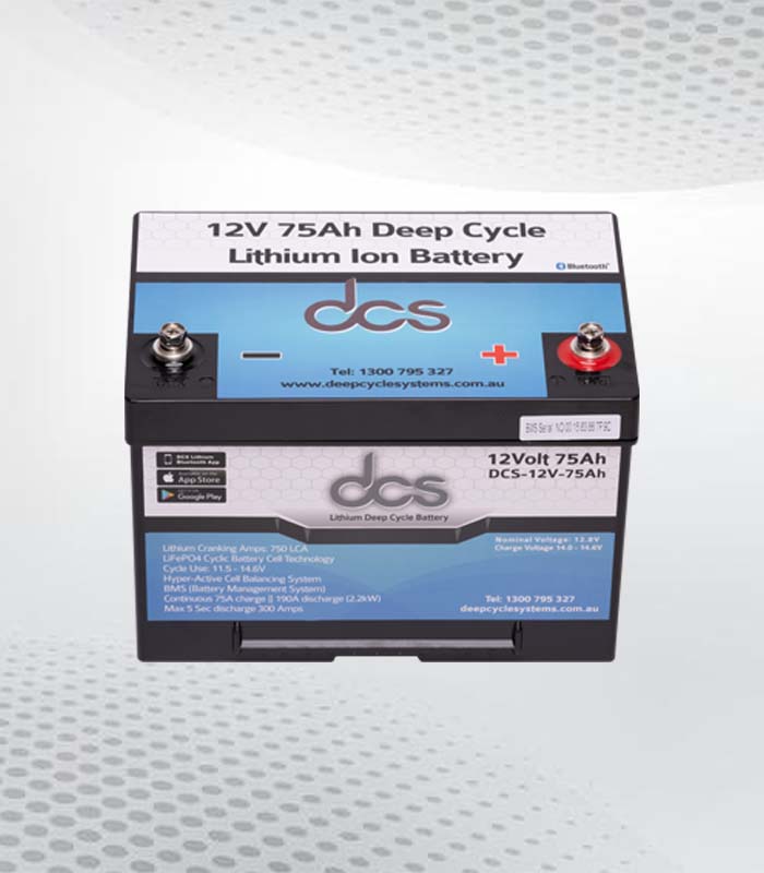DCS 12V 75AH lithiumbatterij